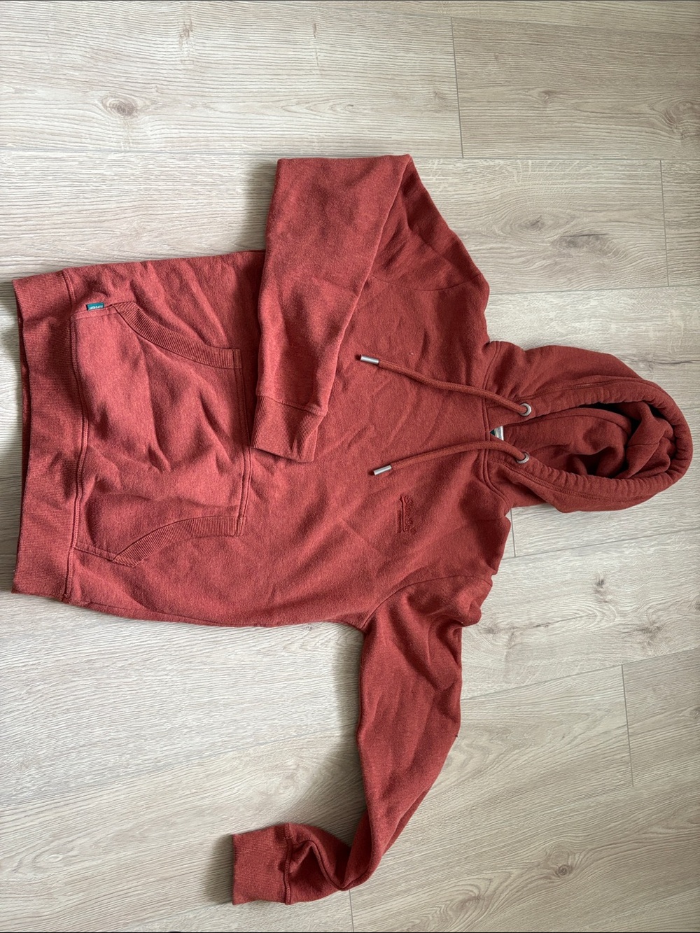 Superdry Rust Orange Hooded Pullover Sweatshirt women’s